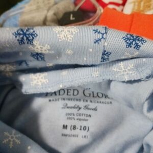 Faded Glory Blue Long Sleeve Tee with Snowflake Design
